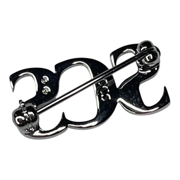 Vintage Swarovski Crystal & Silver SCS BROOCH 1" Tack Pin / Pendant 2013 Members - Picture 3 of 5